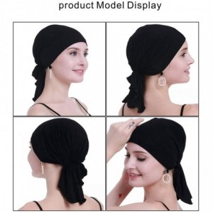 Skullies & Beanies Cotton Chemo Turbans Headwear Beanie Hat Cap for Women Cancer Patient Hairloss - CJ1939R6UN8 $33.35