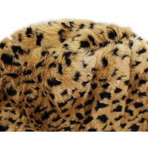 Skullies & Beanies Women Russian Style Warm Faux Fur Hat Cossack Hat Mongolian Hat Cap for Winter - Leopard Print - CE18KQ9GK...