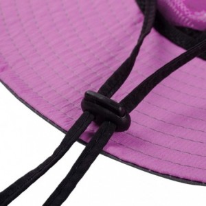 Sun Hats Women's Ponytail Safari Sun Hat-Wide Brim UV Protection Outdoor Bucket Hat-Foldable Beach Summer Fishing Hat - C218W...