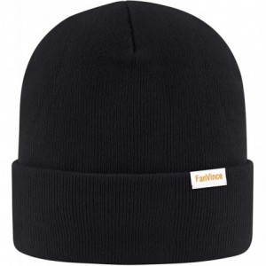 Skullies & Beanies Beanie for Men and Women Thermal Acrylic Knit Winter Hats Warm Mens Gifts - Black - C218WL730MR $19.93