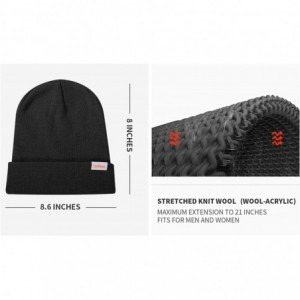 Skullies & Beanies Beanie for Men and Women Thermal Acrylic Knit Winter Hats Warm Mens Gifts - Black - C218WL730MR $19.93