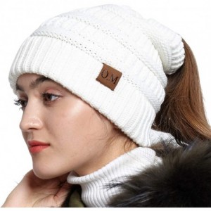 Skullies & Beanies Womens Knit Peruvian Beanie Hat Winter Warm Wool Crochet Tassel Peru Ski Hat Cap with Earflap Pom - White ...