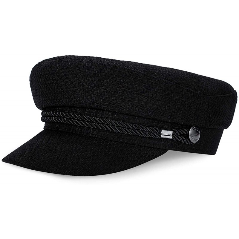 Newsboy Caps Women Newsboy Hat Summer Fashion Visor Beret Cap for Ladies - Aa123-black - CV192SMXLHY $32.75