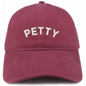 Baseball Caps Petty Embroidered Soft Crown 100% Brushed Cotton Cap - Maroon - CG18STEDZ2R $33.28