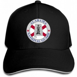 Baseball Caps Alabama National Guard Adjustable Hat Baseball Cap Sandwich Cap - Black - CC18TWAUUMO $34.31