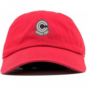 Baseball Caps Capsule Corp Low Profile Low Profile Embroidered Dad Hat - Vc300_red - C618QZHK4GS $29.72