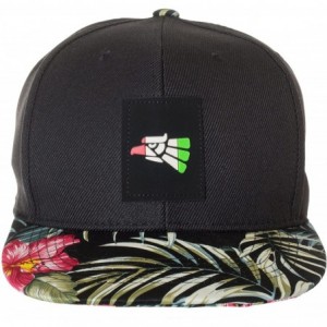 Baseball Caps Mexico National Pride Flowers Floral Snapback Hat Cap - Black Floral - C318E8HYMNY $22.53