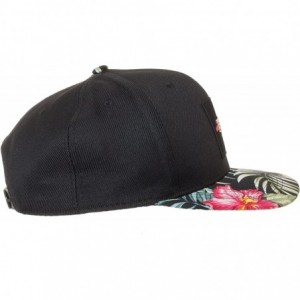 Baseball Caps Mexico National Pride Flowers Floral Snapback Hat Cap - Black Floral - C318E8HYMNY $21.96