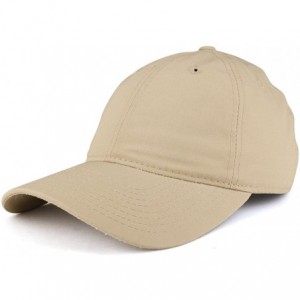 Baseball Caps Soft Crown Low Profile Tear Resistant Ripstop Cotton Baseball Cap - Khaki - CJ18652YHGQ $31.26