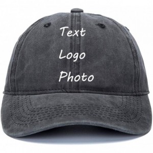 Baseball Caps Custom Cowboy Hat DIY Baseball Cap Outdoor Visor Hat Trucker Hat Personalized Gift/Black - Dark Gray - C618G4U4...