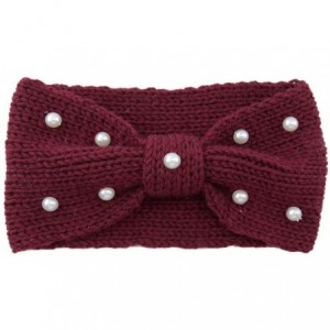 Cold Weather Headbands Knitted Headband Accessories Knitting Hairband - Wine - C818AH3C4O0 $15.56