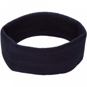 Skullies & Beanies USA Made Stretch Headband - Navy Blue - CB1885XH6QT $57.68