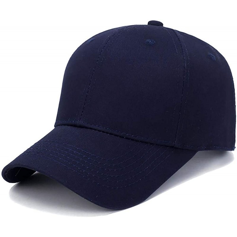 Baseball Caps Unisex Vintage Washed Distressed Baseball-Cap Adjustable Light Board Solid Color Outdoor Sun Hat - Blue - CG195...