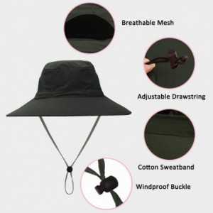 Sun Hats Outdoor Sun Hat Quick-Dry Breathable Mesh Hat Camping Cap - Hiking Army Green - CJ18G76S46N $22.84