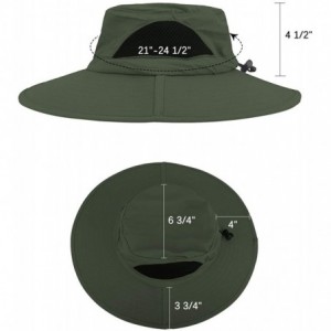 Sun Hats Outdoor Sun Hat Quick-Dry Breathable Mesh Hat Camping Cap - Hiking Army Green - CJ18G76S46N $22.84