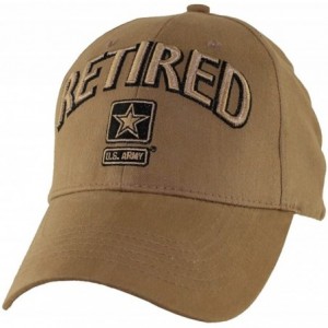 Baseball Caps U.S. Army Retired Hat - Coyote Brown Baseball Cap - CG12NRJ5YW0 $31.89