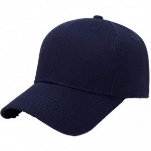 Baseball Caps Unisex Vintage Washed Distressed Baseball-Cap Adjustable Light Board Solid Color Outdoor Sun Hat - Blue - CG195...