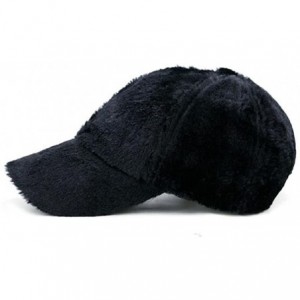 Bucket Hats Women Furry Baseball Cap Ladies Fashion Winter Warm Casual Hats - Black - CM1873I45S0 $27.66