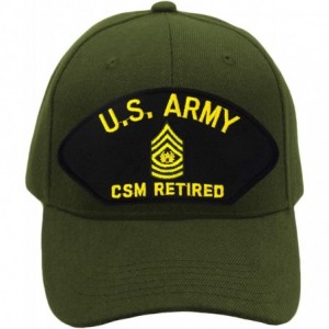 Baseball Caps US Army - CSM Retired Hat/Ballcap Adjustable One Size Fits Most - Olive Green - CT18OQ29TNZ $51.64