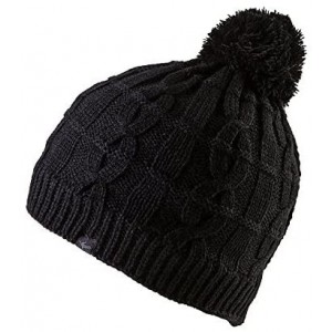 Skullies & Beanies Womens Waterproof Unisex Cable Knit Bobble Hat - Black - CG183OCSTT0 $42.60