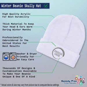 Skullies & Beanies Custom Beanie for Men & Women Combat Medic Badge Embroidery Skull Cap Hat - White - C818ZS3IG7T $22.60