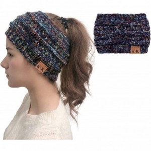 Cold Weather Headbands Womens Beanie Hats - Womens Stretchy Horsetail Hats Skullies Messy Bun Beanie Hats Winter Head Warmer ...
