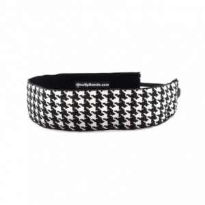 Headbands Women's Houndstooth Thick One Size Fits Most - Black - C611K9XINMR $31.40