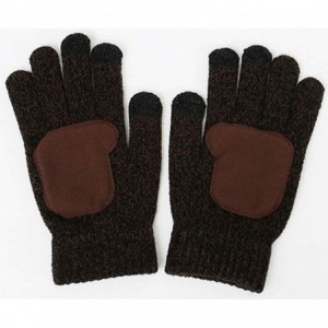 Skullies & Beanies Winter 3 PCS Warm Knit Beanie Hat Long Scarf Touch Screen Gloves Set for Men Women - Brown - CS18IRH3DRK $...