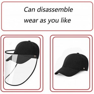 Baseball Caps Facial Baseball Cap Safety Full Protective Eye Protective Hat Detachable Adjustable Anti-Saliva Black - CD19837...