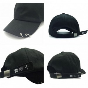 Baseball Caps Baseball Cap K-pop Boys Outdoor Iron Ring Snapback Hat Casual Adjustable Dad Hat Hip Hop Hat - Black Ring - CU1...