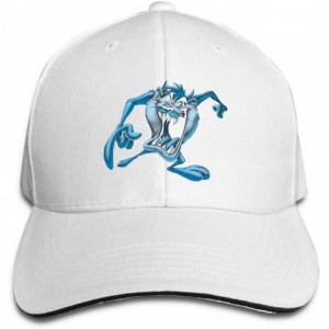 Baseball Caps Looney Tunes Tasmanian Devil Taz Outdoor Baseball Cotton Cap Hat Adjustable Black - White - CY18XCXG3KE $33.36