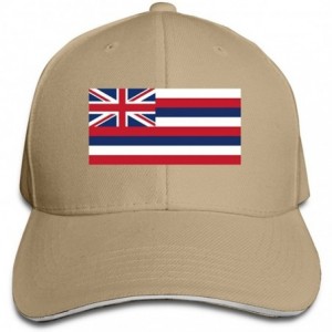 Baseball Caps Flag of Hawaii Adjustable Trucker Caps Unisex Sandwich Hats - CT12G7KMJFH $34.60