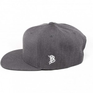 Baseball Caps 'The Old Glory' Leather Patch Classic Snapback Hat - One Size Fits All - Charcoal - CI18IGQ52A4 $54.26