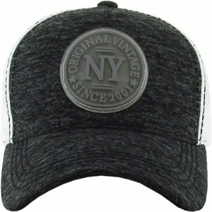 Baseball Caps New York Collection NY Vintage Distressed Baseball Cap Dad Hat Adjustable Unisex - (2.2) Black New York - C312M...