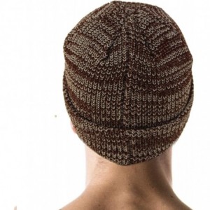 Skullies & Beanies Men's Winter Classic Soft Knit Stretchy Warm Beanie Skully Ski Hat Cap - Marled Brown - CO18I8RAZMG $19.64