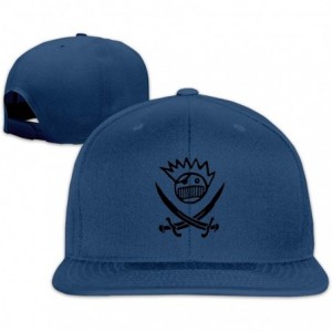 Baseball Caps Ween Pirate Logo Baseball Cap Hip Hop Cap Flatbrim Hats for Men & Women - Navy - CF18U5WGN7E $20.44
