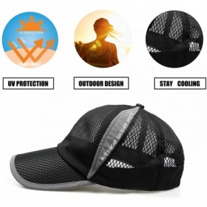 Baseball Caps Lightweight Breathable Outdoor Baseball Fishing - Black - CP18DZ6UQ3N $20.07