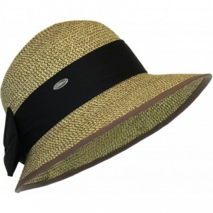 Sun Hats Straw Packable Sun Hat - Wide Front Brim and Smaller Back - Brown - CW12HLKVUGV $40.45