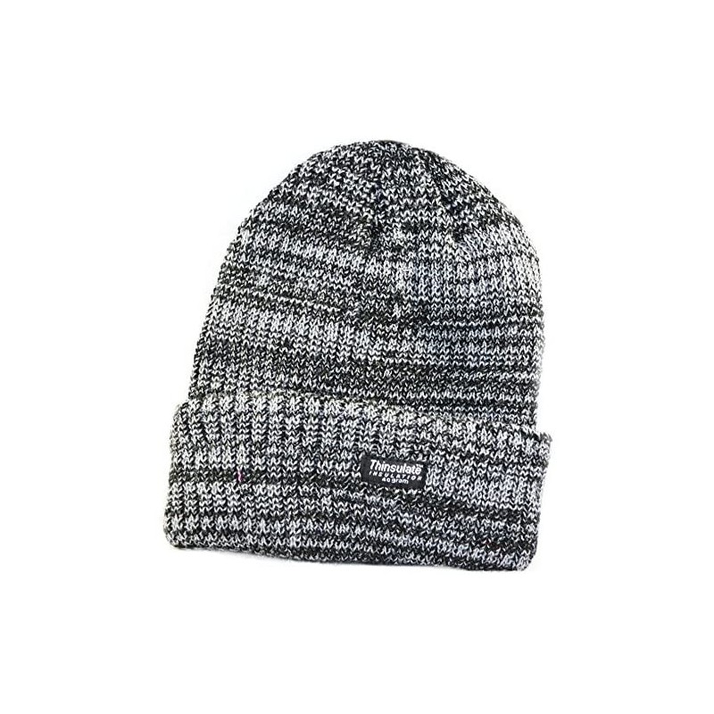 Skullies & Beanies Men's Insulation Beanie Knit Hat Gray Grey - CY11CH4PTEL $24.99