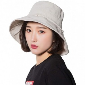 Sun Hats Women Summer Sun Hat UV Sun Protection Wide Brim Cap Foldable Floppy Bucket Hat - Gray - CR18NZZNQUR $23.67