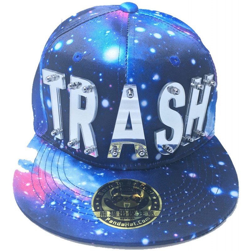 Baseball Caps Trash HAT in Galaxy Blue - Reflective Silver - CB1888Y5KQT $58.78