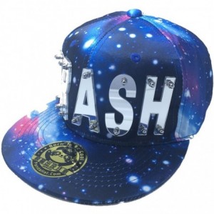 Baseball Caps Trash HAT in Galaxy Blue - Reflective Silver - CB1888Y5KQT $58.78