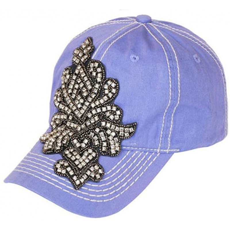 Baseball Caps Jeweled Baseball Cap - Purple - C711OZ56IEP $27.53