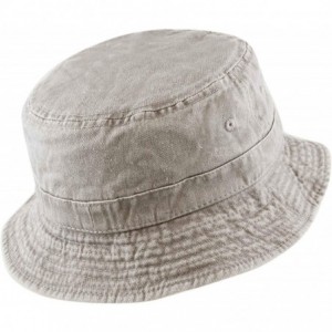 Bucket Hats 100% Cotton Canvas & Pigment Dyed Packable Summer Travel Bucket Hat - 2. Pigment - Grey - CX196E0ZIYC $19.83