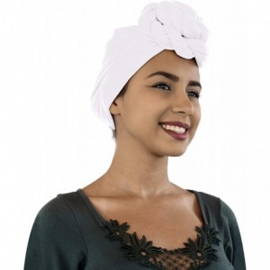 Headbands Turban Stretch Head Wrap Scarf Jersey Knit extra long 70"x33" for Women - White - CX18RLYL7K4 $27.89