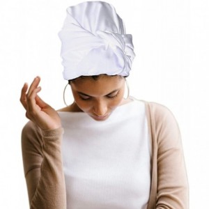 Headbands Turban Stretch Head Wrap Scarf Jersey Knit extra long 70"x33" for Women - White - CX18RLYL7K4 $24.45