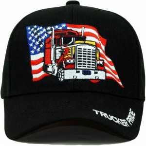 Baseball Caps Trucker Pride Embroidery Hat Father Truck USA Pride Baseball Cap - Black - CE18EXOQNNA $24.17