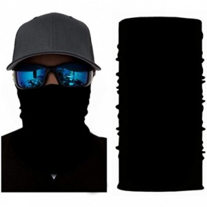 Balaclavas Seamless Bandana Neck Gaiter Face Protection Mask for Men and Women Cycling Running Gear - Pure Black - CC19808ZCI...
