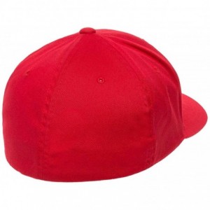 Baseball Caps Set of 2- Flexfit Red Cap Athletic Baseball Stretch Fitted Hat Men Ballcap 6 Panels Elastic Closure(Small/Mediu...