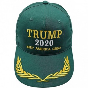 Baseball Caps Donald Trump 2020 Keep America Great Slogan USA Flag Cap Adjustable Baseball Hats - Green - CV18QWHCDTZ $21.37